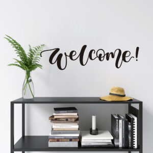 Vinilo Decorativo Texto de Bienvenida Welcome