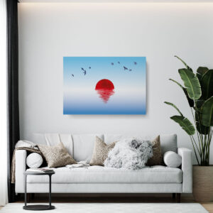 Cuadro Decorativo Sol Rojo