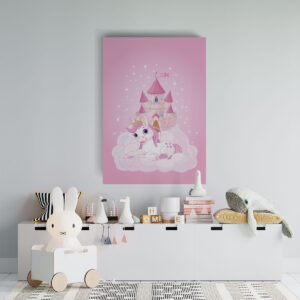 Cuadro Infantil Castillo y Poni