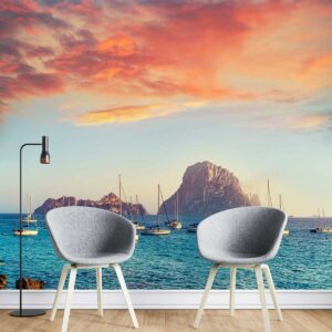 Fotomural Barcos al Atardecer