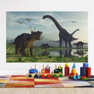 Vinilo Dinosaurios Era Mesozoica