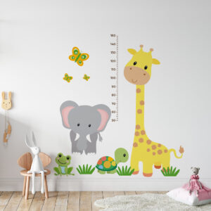 Vinilo Medidor Infantil Animales de la jungla