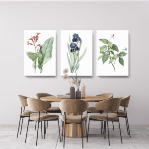 Tríptico de Cuadros Botánicos