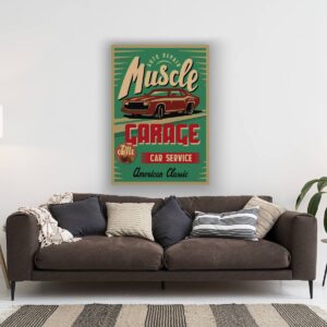 Retablo Vintage Muscle Garage