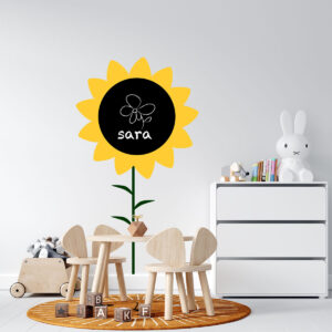 Vinilo Decorativo de Girasol en Pizarra