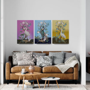 Tríptico de Aves Ornamentales