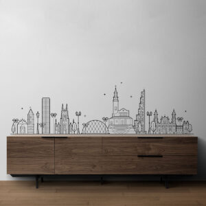 Vinilo Decorativo Bogotá Skyline