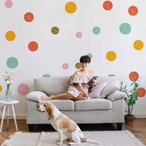 Vinilo Patrón de Bolas de Colores