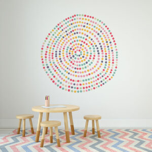 Vinilo de Mandala en Puntos Multicolores