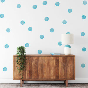 Vinilos de Puntos de Acuarela Azules