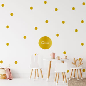 Vinilos de Puntos Polka Dots Dorados