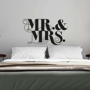 Vinilo Decorativo de Texto Mr & MRS