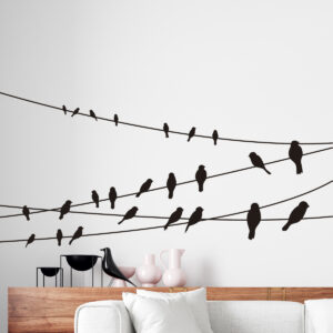 Vinilo Decorativo Aves en Cuerdas