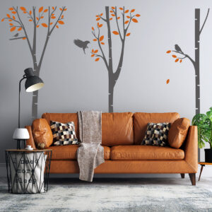 Vinilo Decorativo Floral Abedules