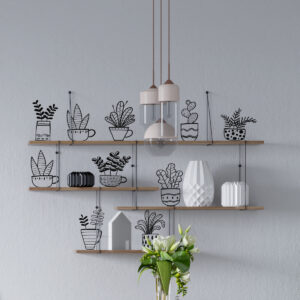 Vinilo Decorativo Floral Mini Plantas