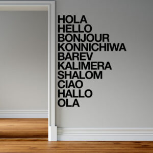 Vinilo Decorativo Hola en Todos los Idiomas