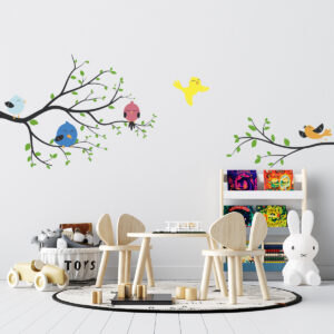 Vinilo Decorativo Infantil Aves Primaverales