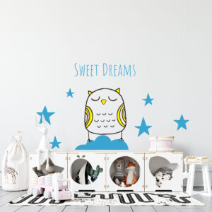 Vinilo Decorativo Infantil de Búho con Texto