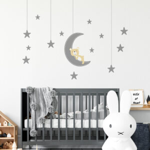 Vinilo Decorativo Infantil de Oso en la Luna