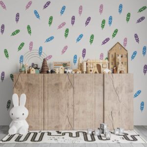 Vinilo Decorativo Patrón de Plumas
