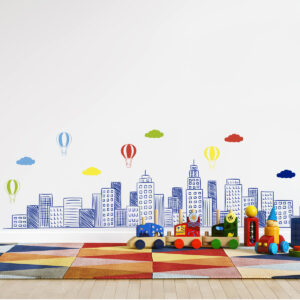 Vinilo Decorativo Skyline Infantil