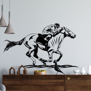 Vinilo Decorativo de Caballo con Jinete