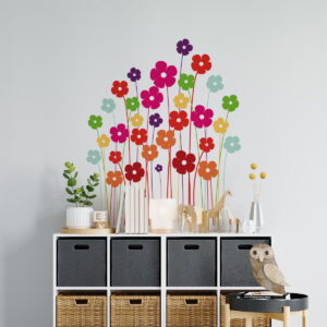 Vinilo Decorativo de Flores de Colores