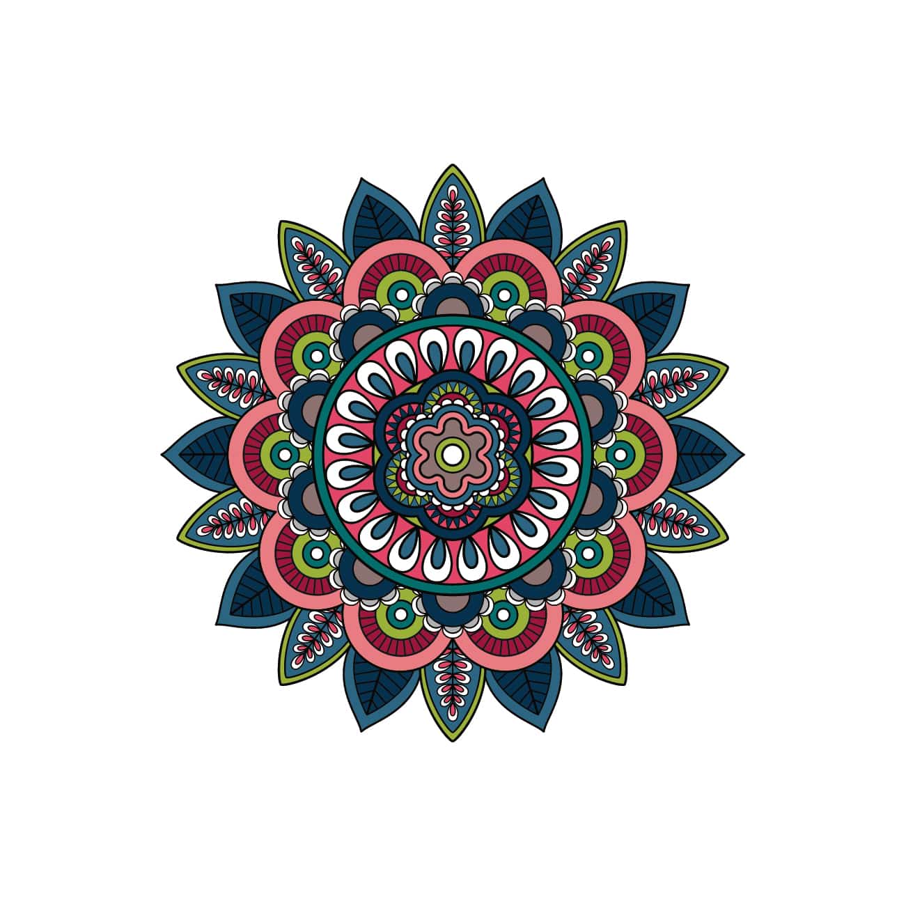Vinilo Decorativo de Mandala Multicolores - Imagen 2