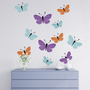 Vinilo Decorativo de Mariposas Multicolores