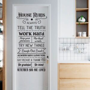 Vinilo Decorativo de Texto Reglas de la Casa