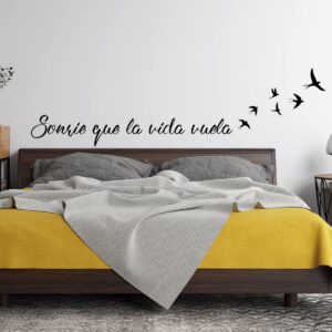 Vinilo Decorativo de Texto Sonríe