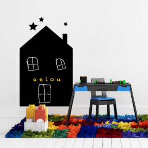 Vinilo Infantil de Casa en Pizarra