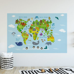 Vinilo de Mapamundi Infantil