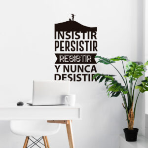 Vinilo de Texto Motivador Persistir