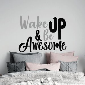 Vinilo de Texto Wake Up And Be Awesome