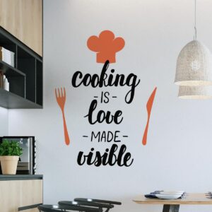 Vinilo de Texto para Cocinas Cooking Love