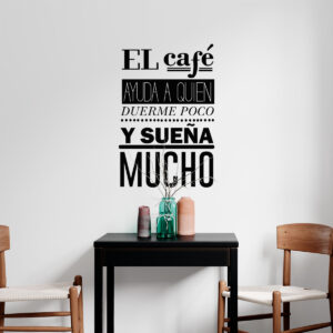 Vinilo de texto para cocina El Café