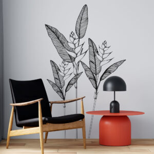 Vinilo Floral de Heliconias