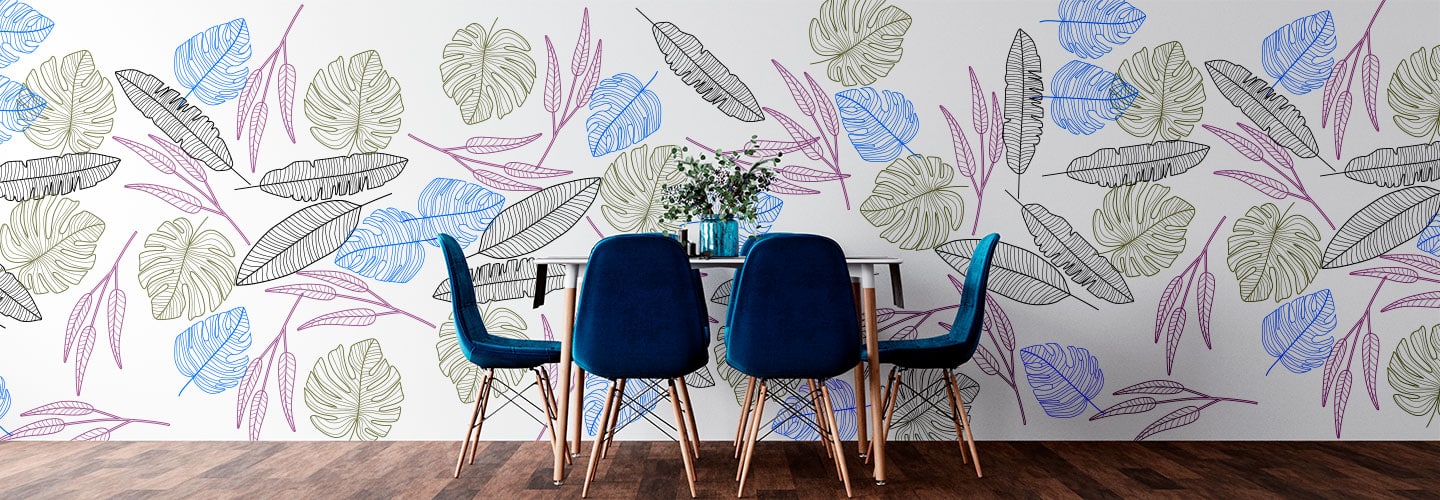 vinilos decorativos en diferentes colores, para la decoracion de interiores