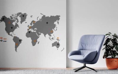 ¡Llena de estilo tus paredes con mapa mundi y sus continentes!