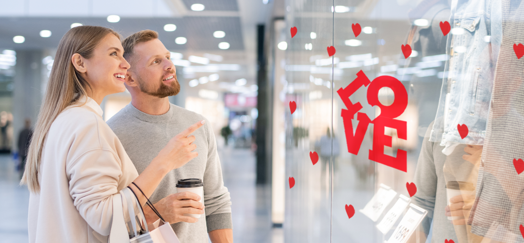 Ideas de decoración para San Valentín: Vitrinas y escaparates