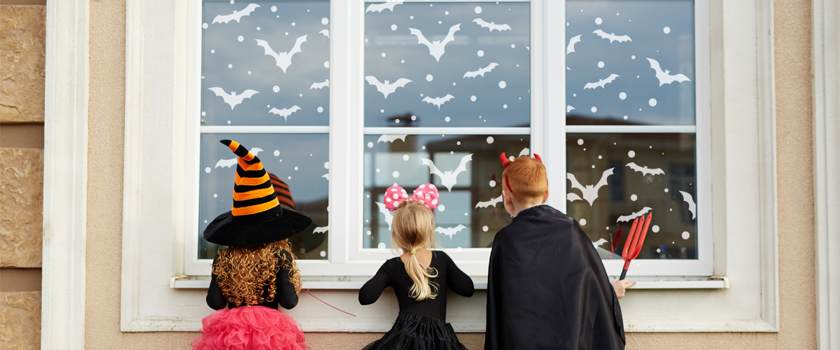 Decoracion Halloween, frosted, para ventanas en vidrio por Arkanta