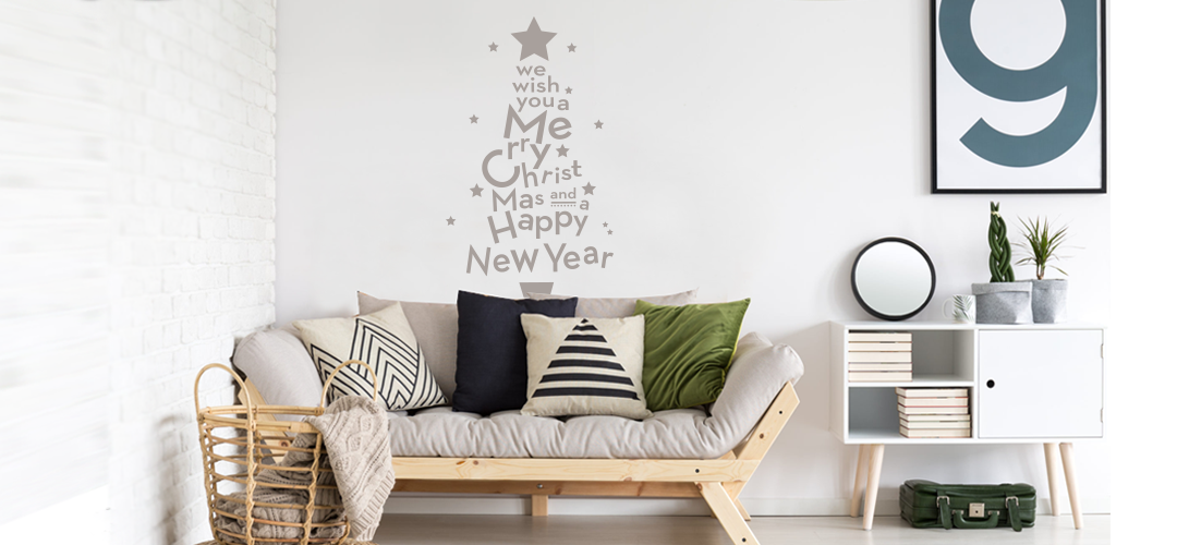 Ideas de Árbol de Navidad de pared para espacios pequeños