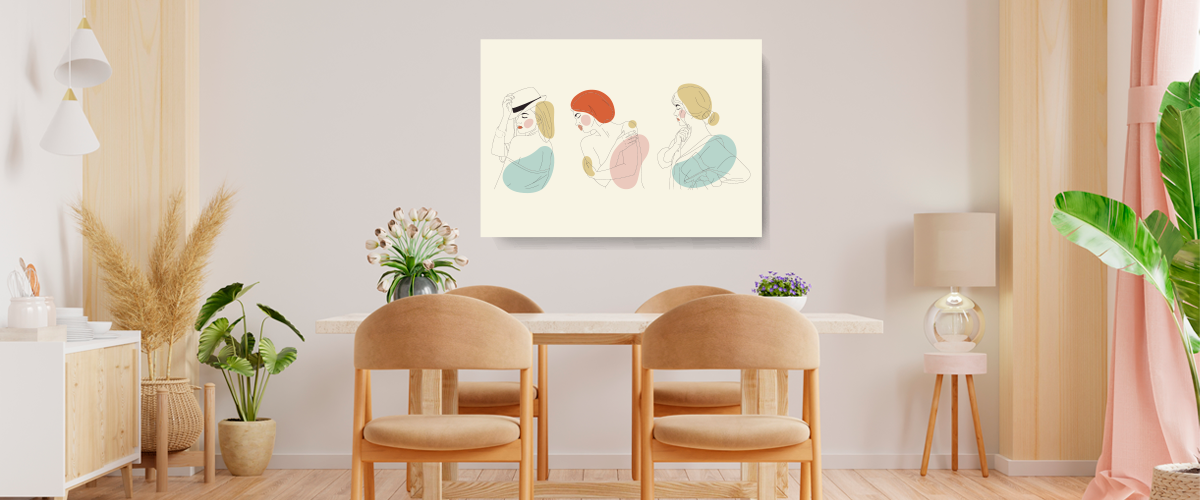 Retablos para pared del comedor, Arkanta Diseño Interior