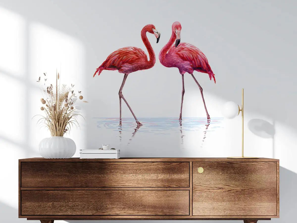 flamingos arkanta flamingos rosa para decorar paredes por Arkanta vinilos decorativos